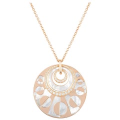 Bulgari Rose Gold Diamond Intarsio Halskette