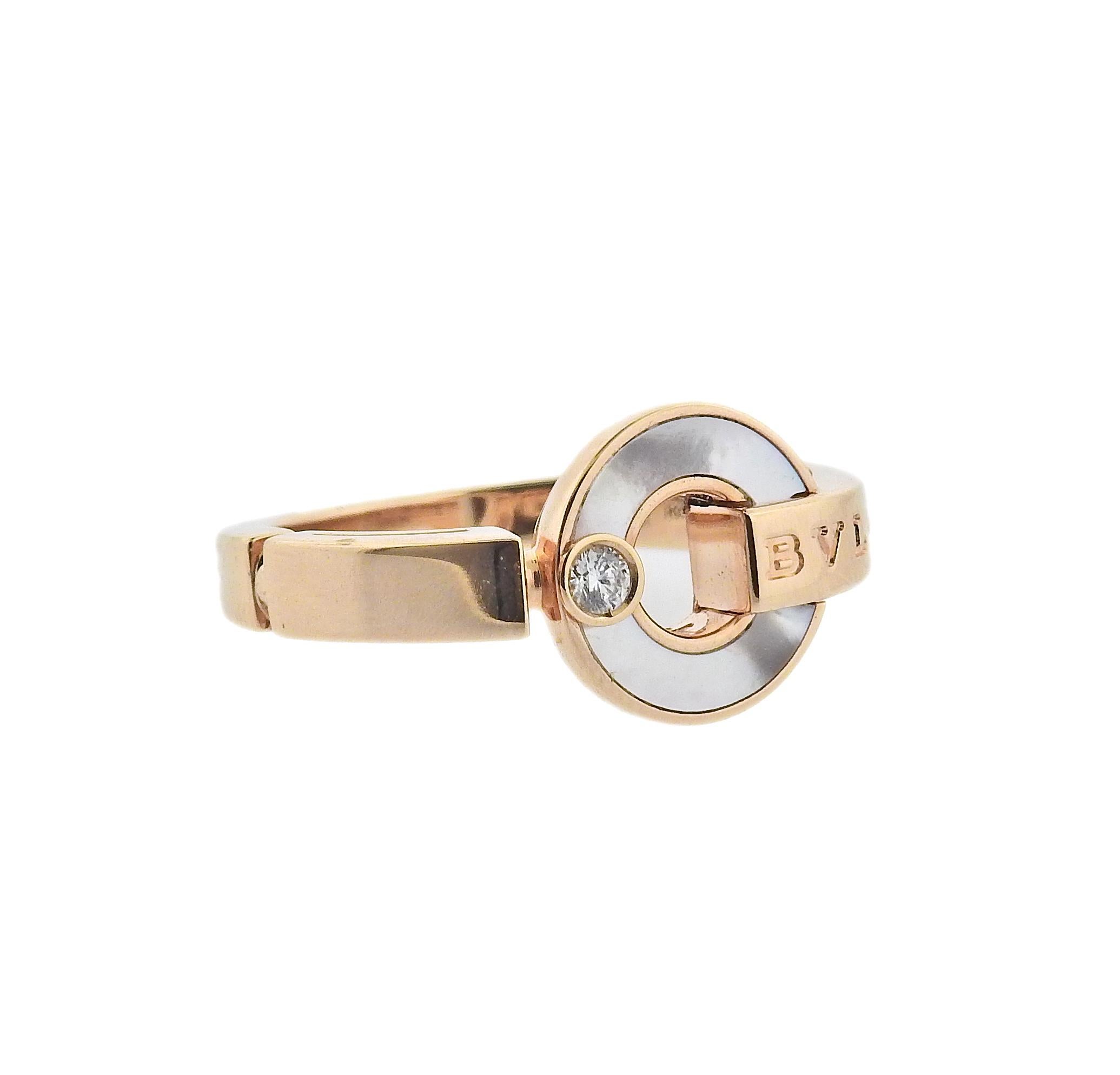 bvlgari mother of pearl ring
