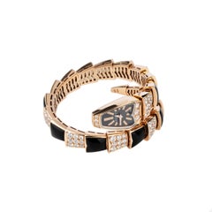 Bulgari Rose Gold Serpenti Jewellery Scaglie 26mm Ladies Watch Diamond & Onyx