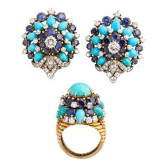 Sapphire Clip-on Earrings