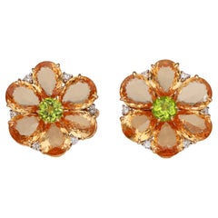 BULGARI Sapphire Flower Earrings