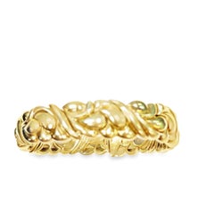 Bulgari Sculpted Gold Bangle Bracelet Italy, Circa 1960s