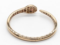 Bulgari Seduttori Serpenti Rubellite Diamond Rose Gold Bangle Bracelet Size S