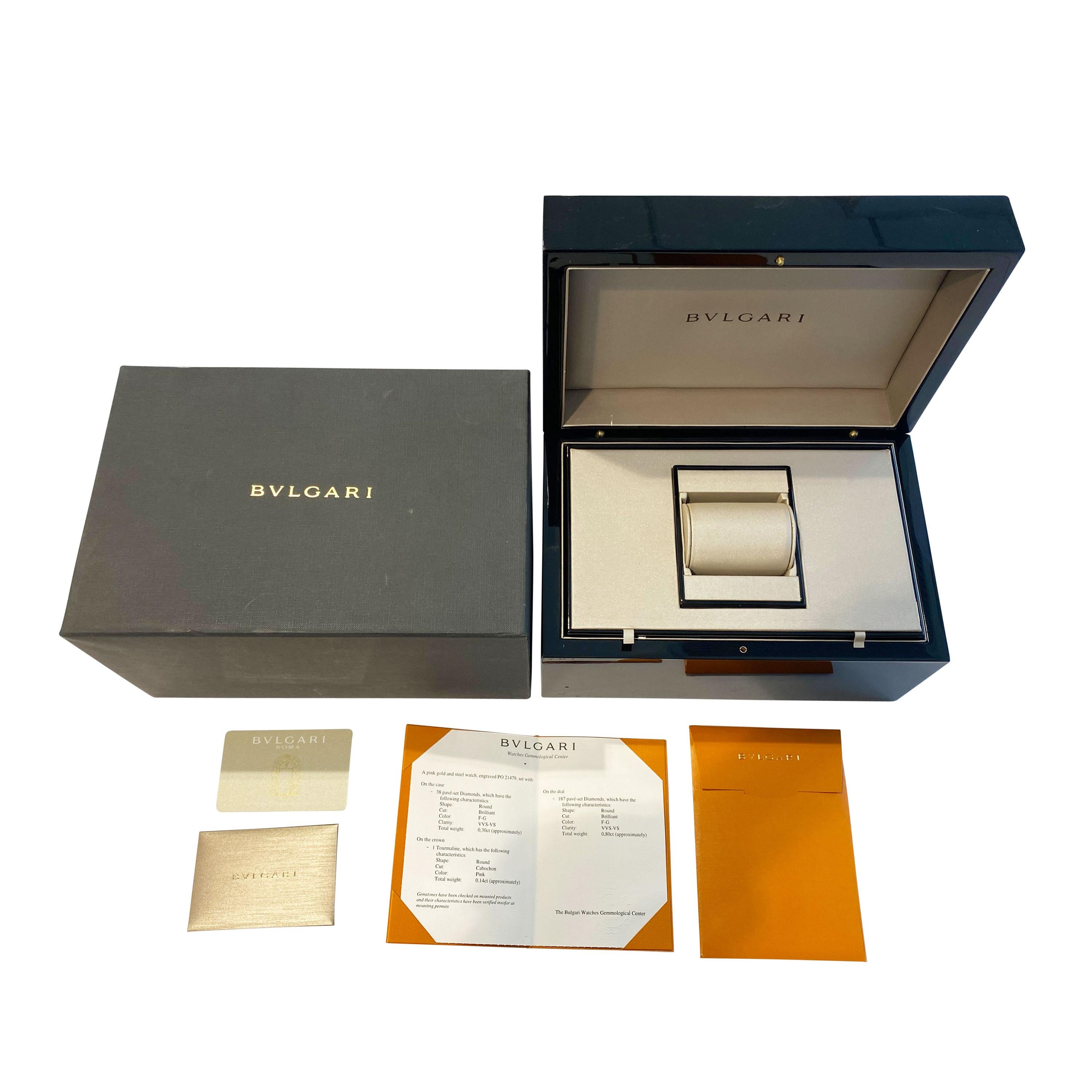 
Bulgari Serpenti 103146 Damenuhr aus 18 Karat Roségold

SKU: 112619

PRIMÄRE DETAILS
Marke:  Bulgari
Modell: Serpenti
Herkunftsland: Schweiz
Uhrwerk Typ: Quarz: Batterie
Jahr der Herstellung: 
Herstellungsjahr: 2010-2019
Zustand: Einzelhandelspreis