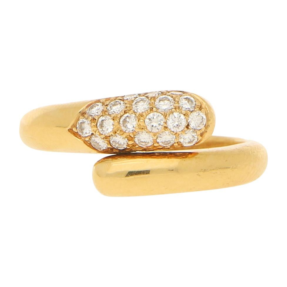 Bvlgari Serpenti Diamond Ring 18K Yellow Gold