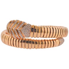 Bulgari Serpenti Diamond Rose Gold Bracelet