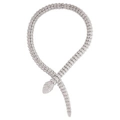 Bulgari Serpenti Collier serpent en or blanc 18 carats et diamants