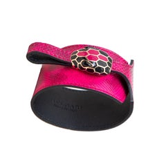Bulgari Serpenti Forever Leather Cuff Bracelet - '10s