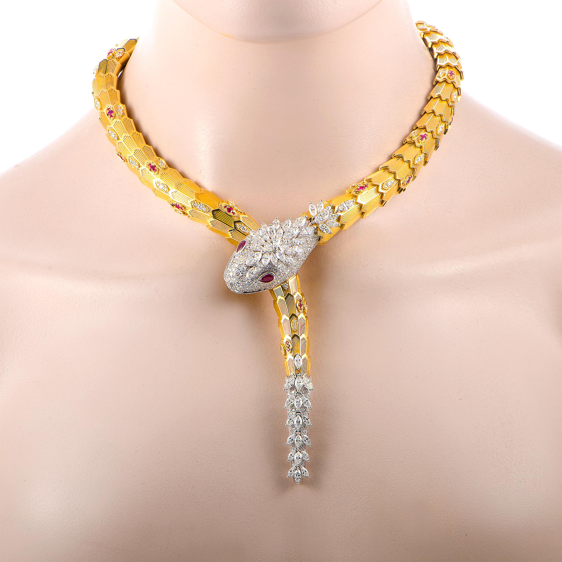 bulgari gold snake necklace