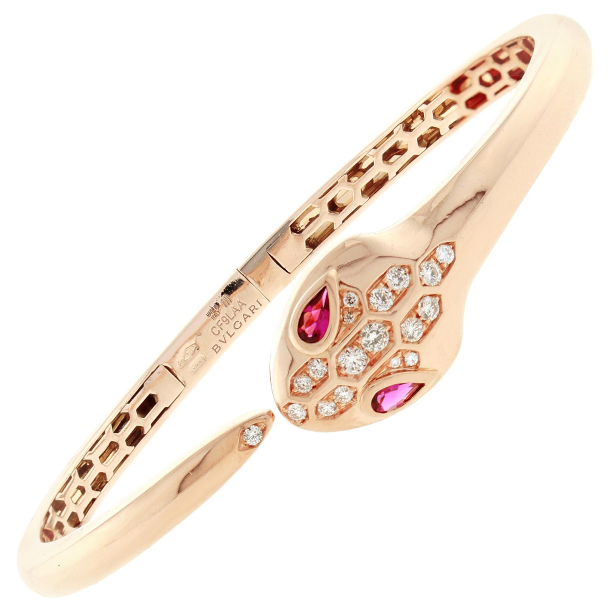 Bulgari Serpenti Rose Gold Diamond Bracelet