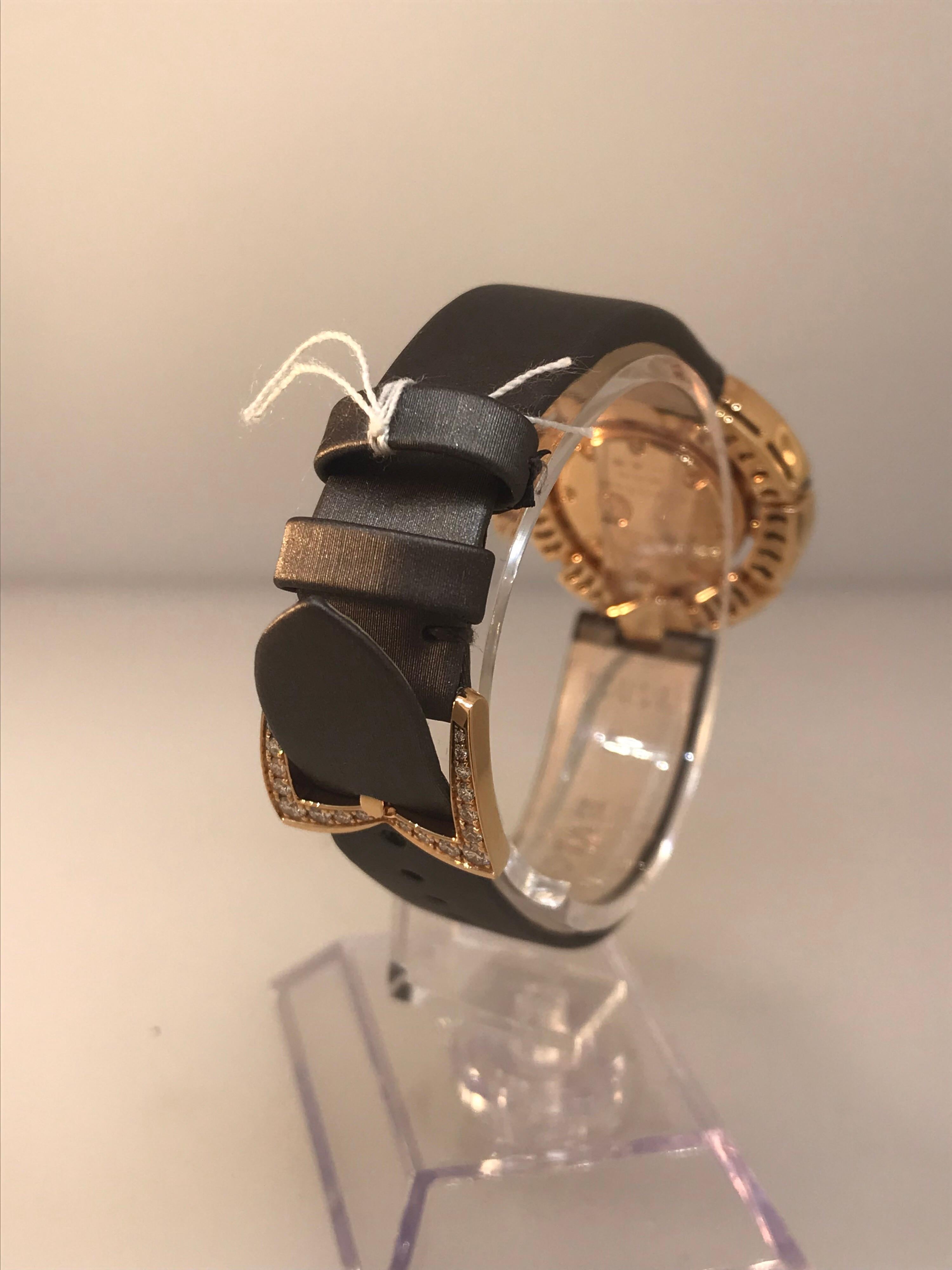 Women's Bulgari Serpenti Rose Gold Pave Diamond Ladies Jewelry Watches Watch 102676 For Sale