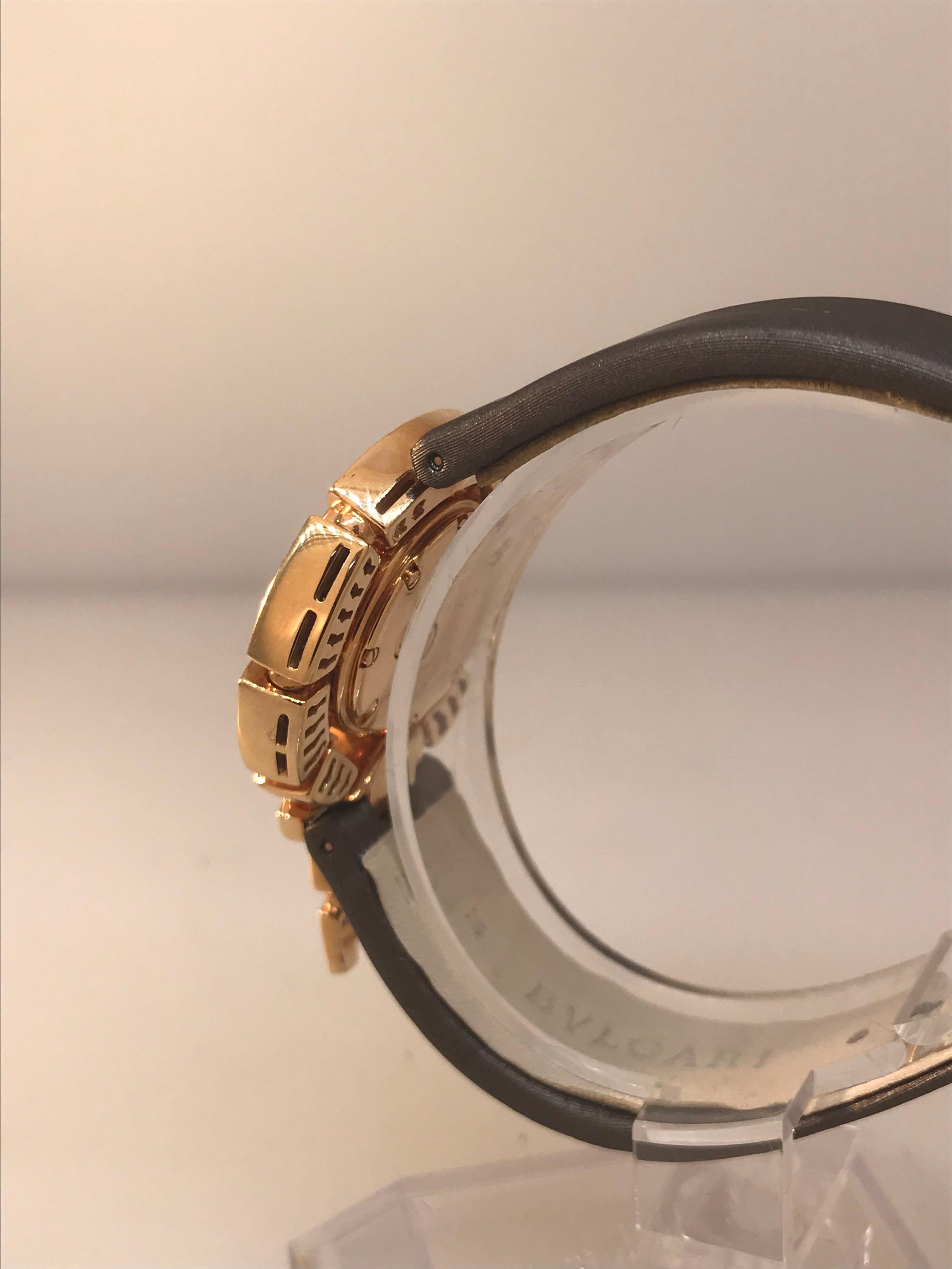 Bulgari Serpenti Rose Gold Pave Diamond Ladies Jewelry Watches Watch 102676 For Sale 1