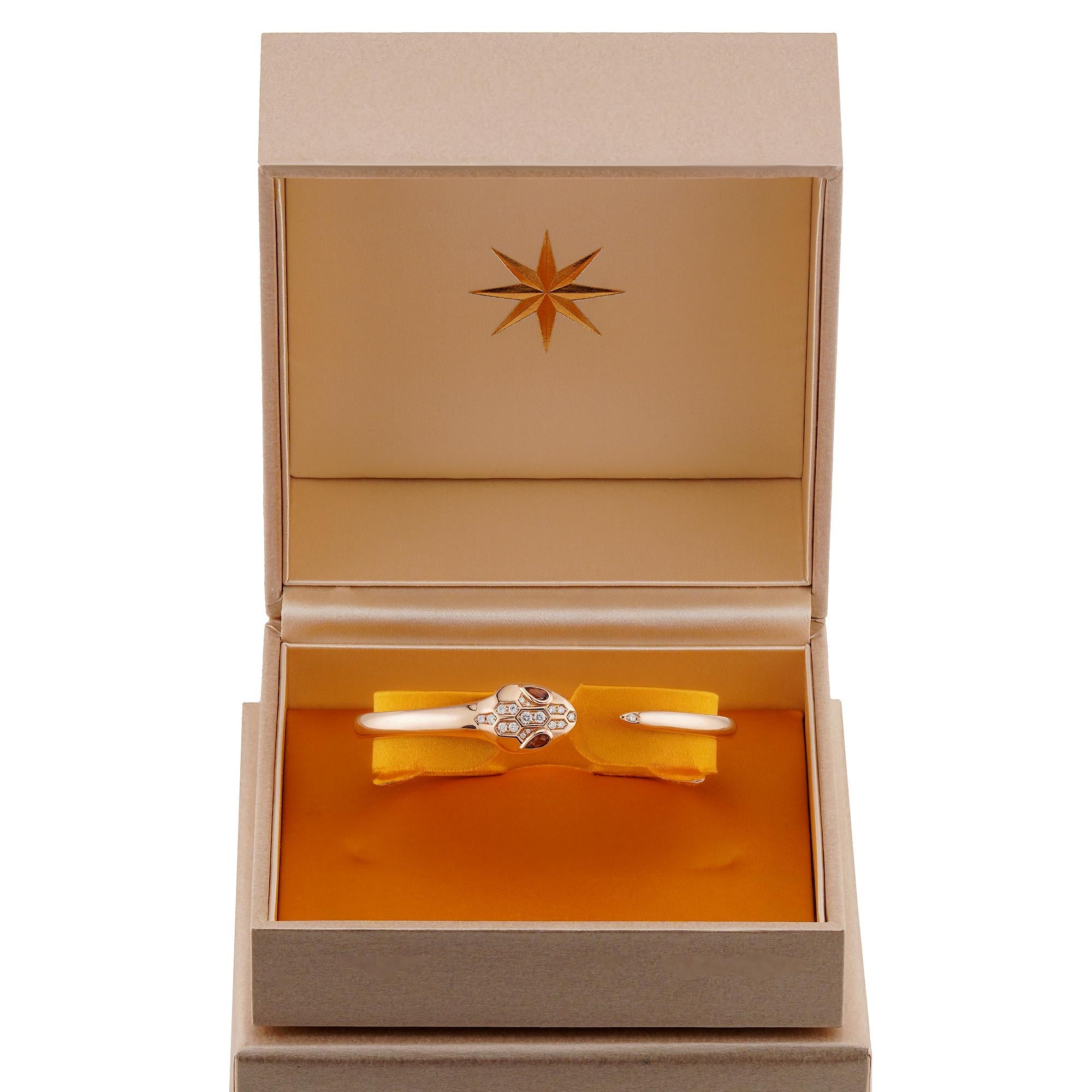 BULGARI Serpenti Seduttori Diamant 18k Rose Gold Medium Armband (Brillantschliff) im Angebot