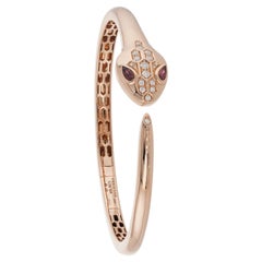 BULGARI Serpenti Seduttori Diamond 18k Rose Gold Medium Bracelet