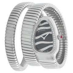 Bulgari Serpenti Serpent Diamond & Stainless Steel Ladies Watch SP35BDSDS 102441