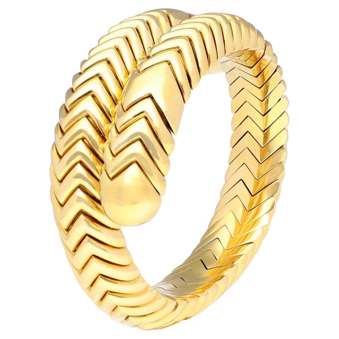 Bulgari Serpenti Spiga Gold Bracelet For Sale