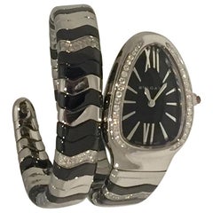 Bulgari Serpenti Spiga Watch with Diamonds