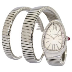 Bulgari Serpenti Tubogas Große Damen-SchlangenWatch, mit Diamanten, SP35S