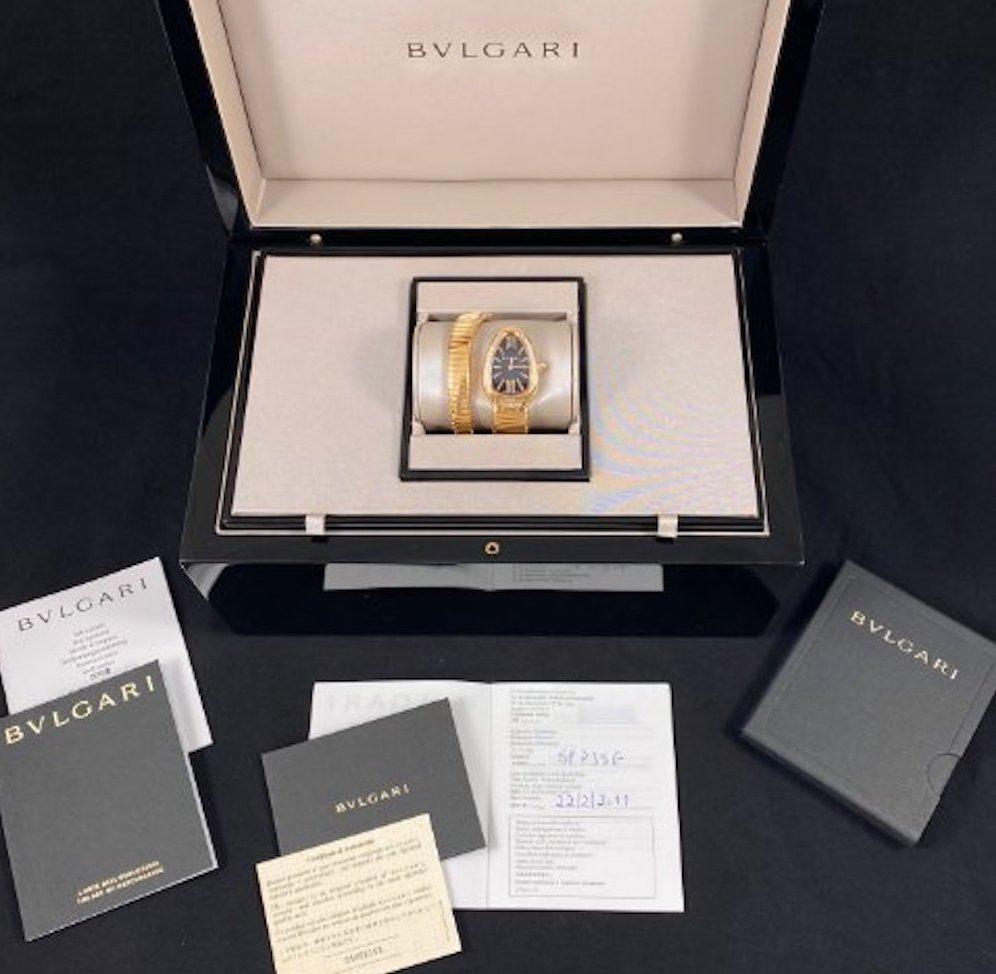 Bulgari Serpenti Tubogas Rose Gold 101815 Wristwatch In Good Condition For Sale In Viana do Castelo, PT