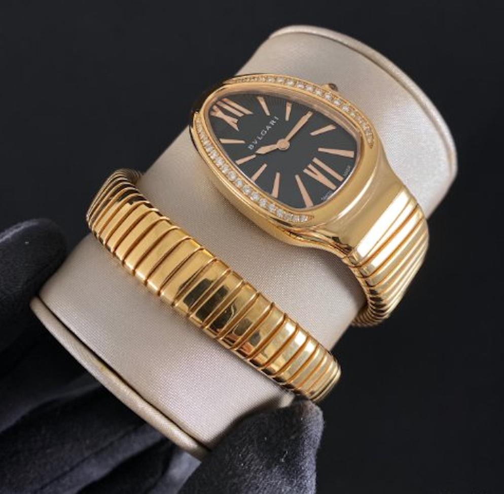Bulgari Serpenti Tubogas Rose Gold 101815 Wristwatch For Sale 1