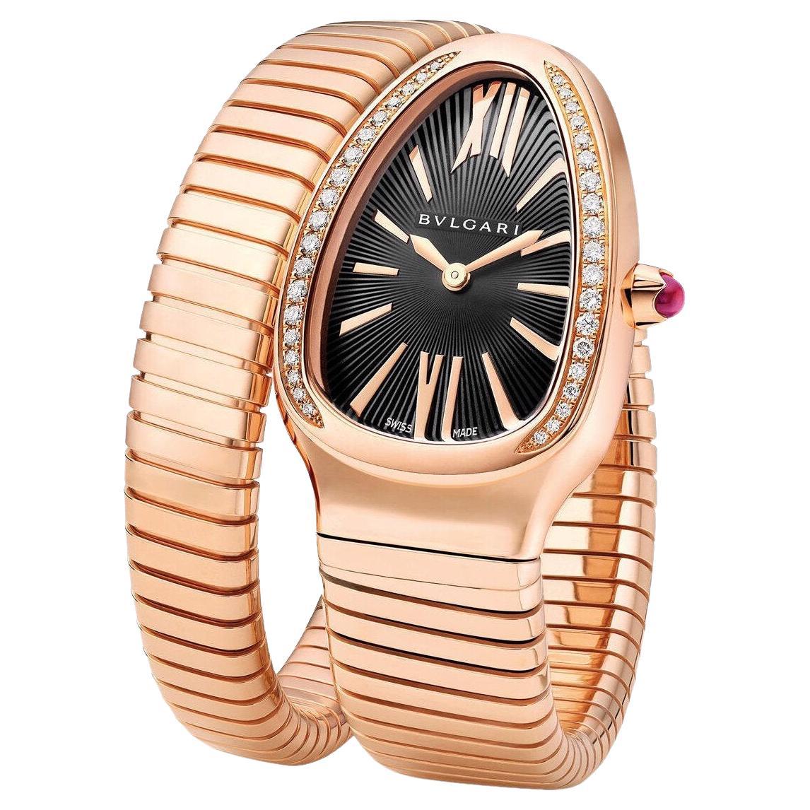 Bulgari Serpenti Tubogas Rose Gold 101815 Wristwatch For Sale