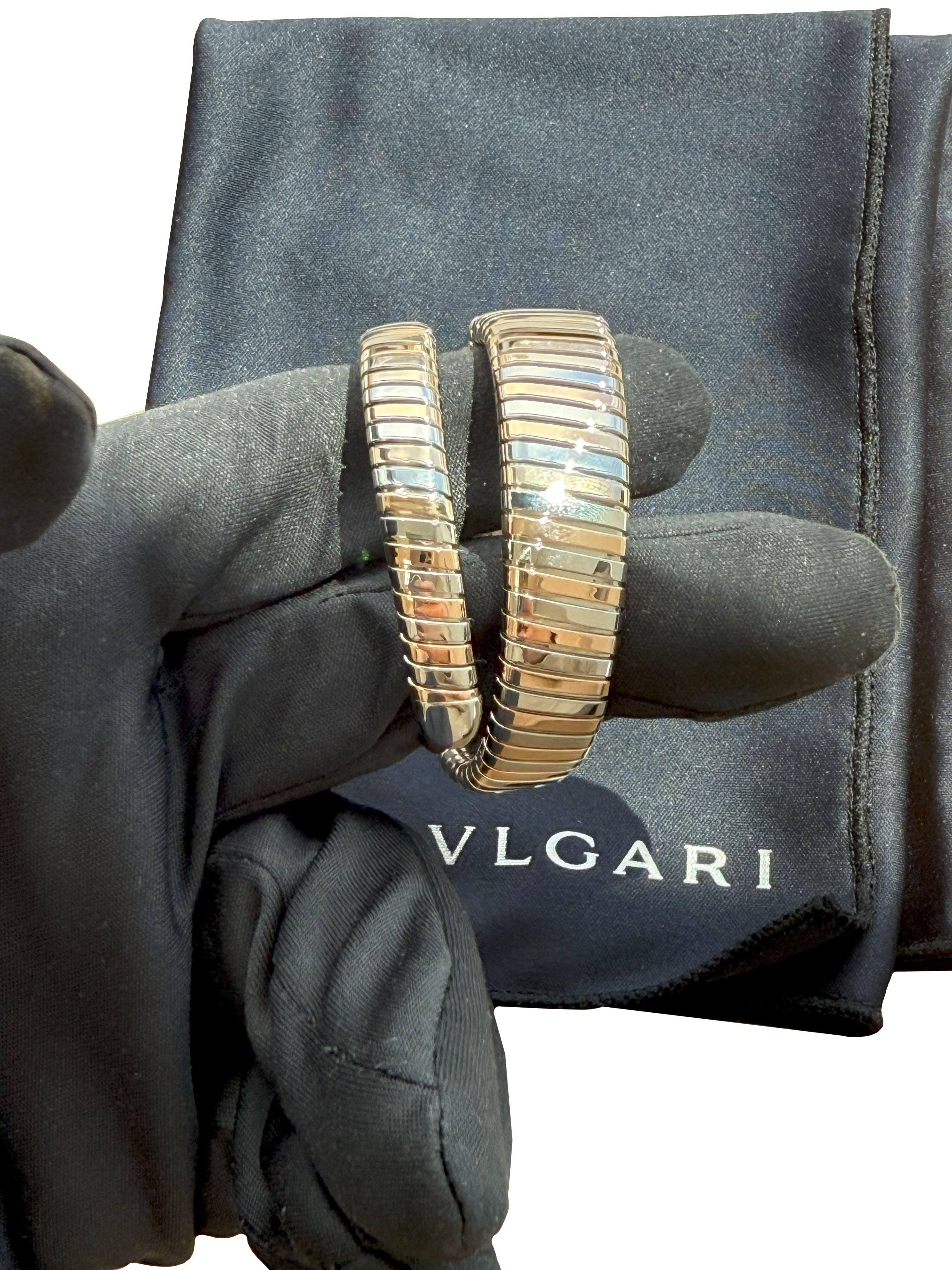 Bulgari Serpenti Tubogas Einzelspirale Opaline Zifferblatt mit Guilloché Soleil 103708 im Angebot 10