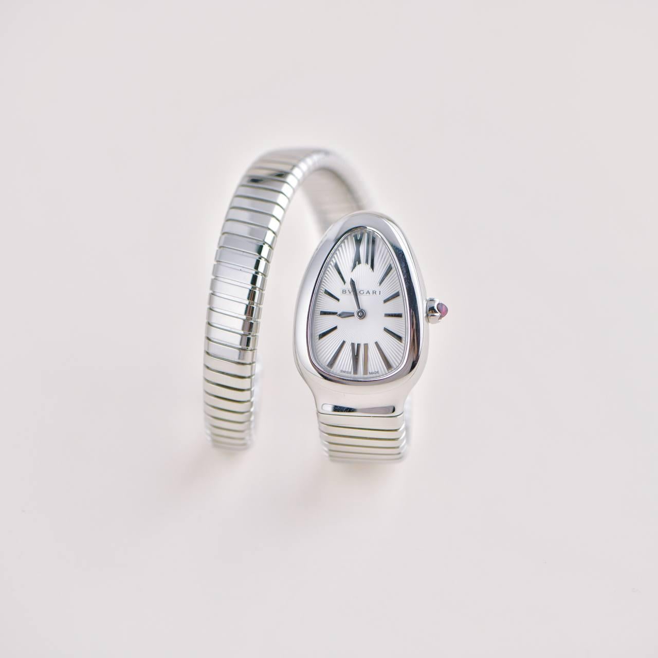 bulgari serpenti watch silver