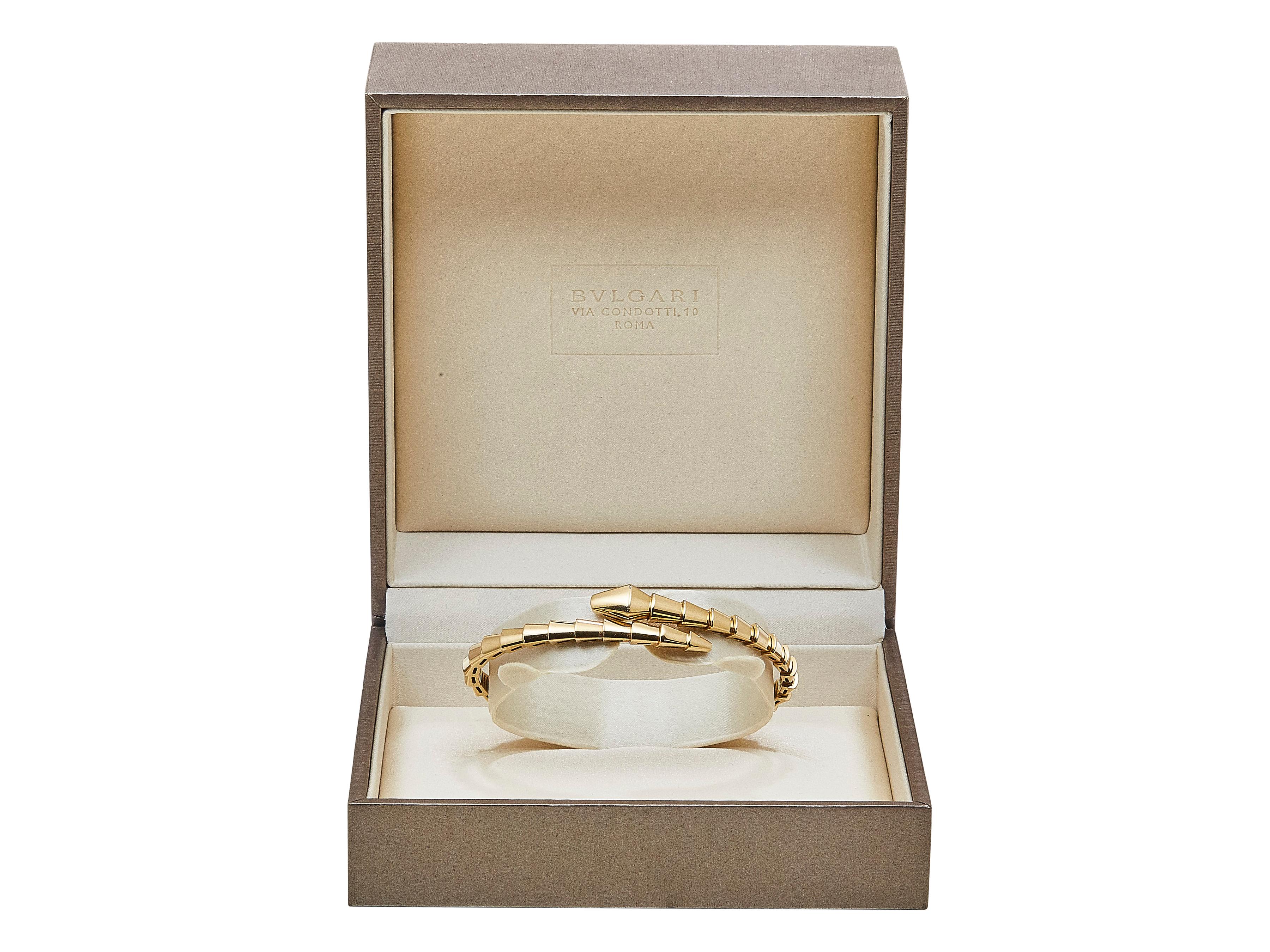 Bulgari Serpenti Viper Bracelet 18K Yellow Gold Size 17 For Sale 1