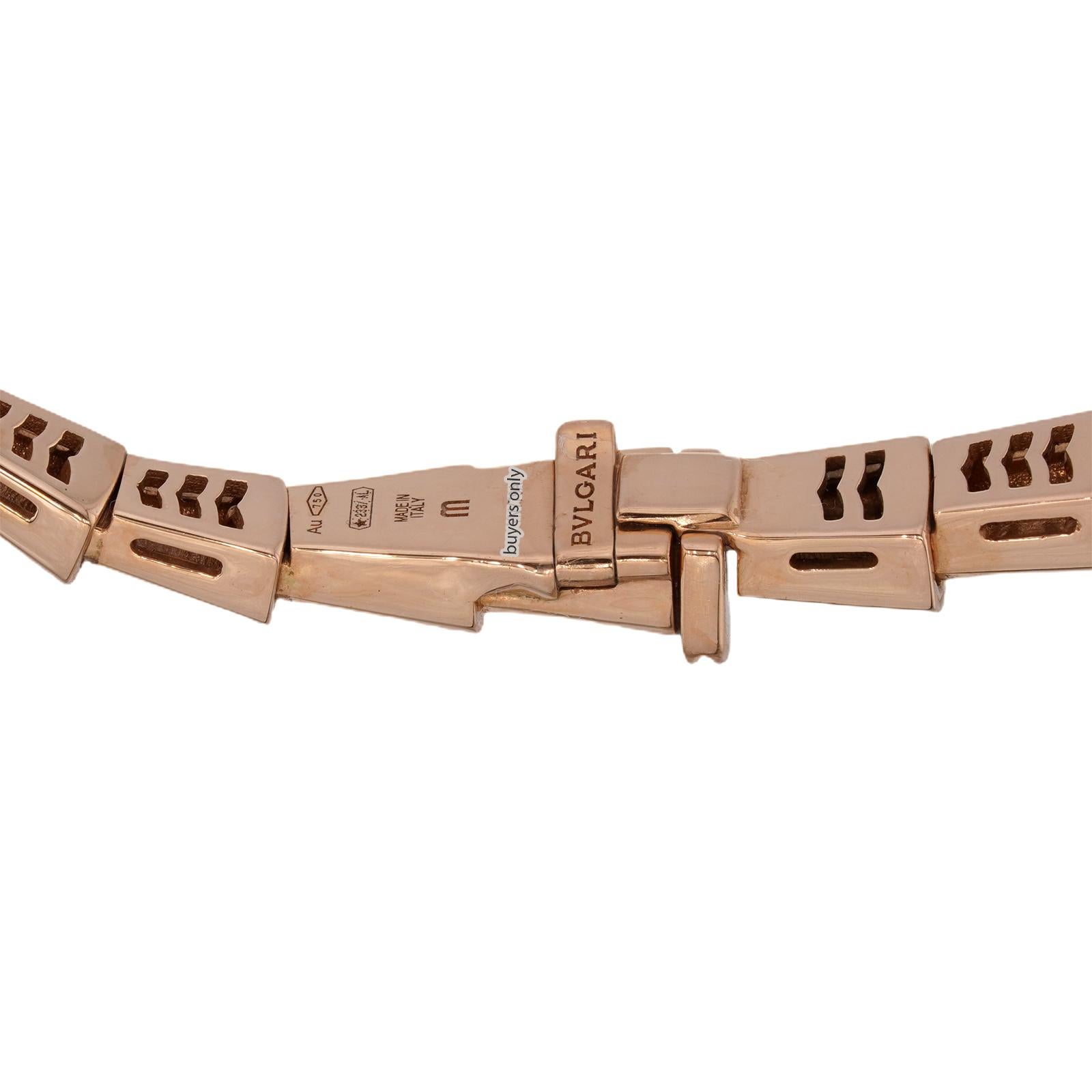 BULGARI Collana Serpenti Viper Diamond in oro rosa 18k in vendita 4