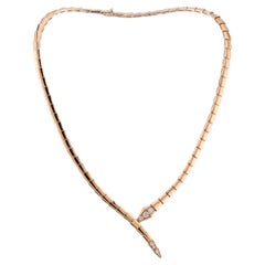 BULGARI Collana Serpenti Viper Diamond in oro rosa 18k