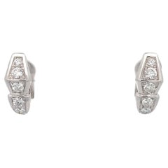 Orecchini Bulgari Serpenti Viper Diamond in oro bianco 18 carati