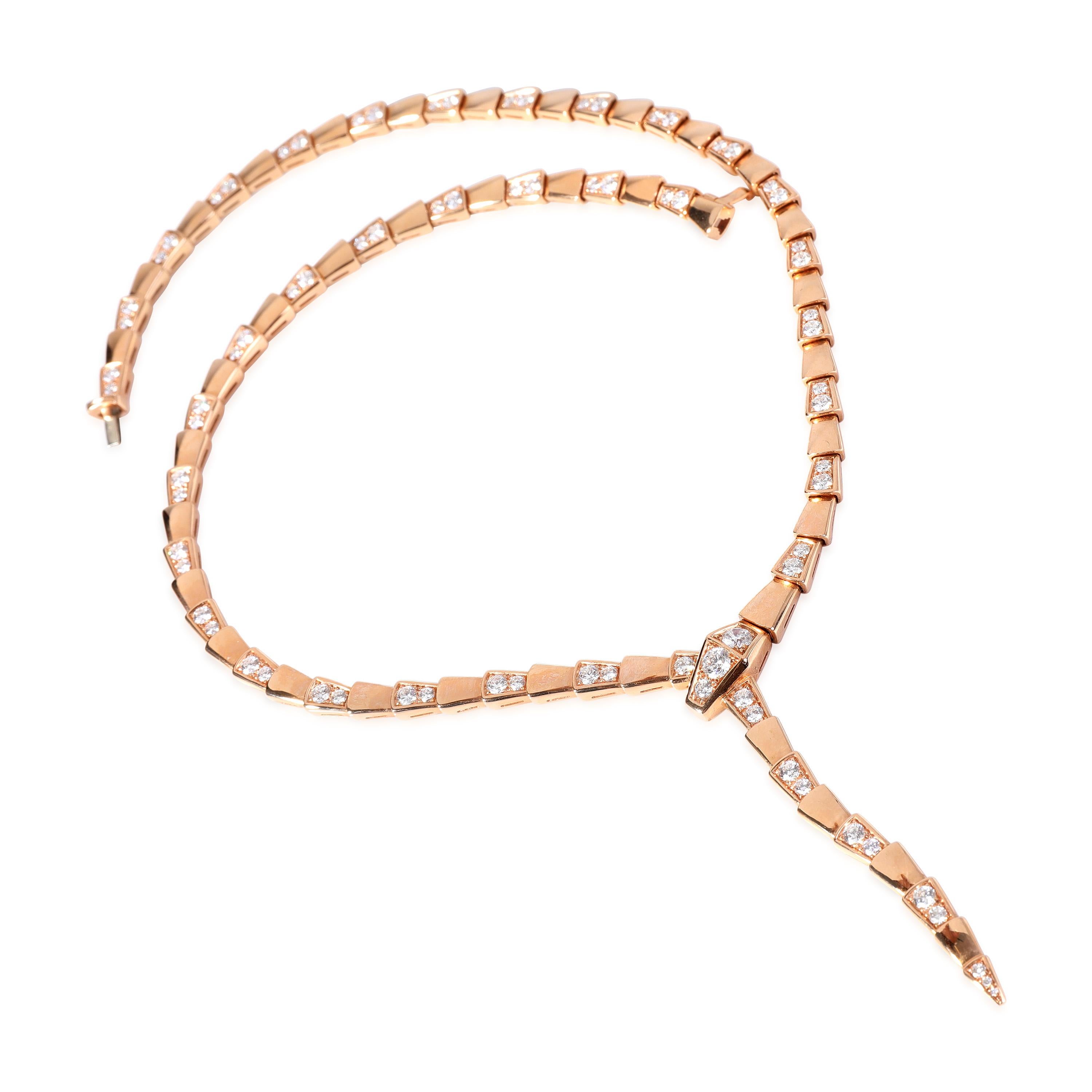 Bulgari Serpenti Viper-Diamant-Halskette aus 18 Karat Roségold 2