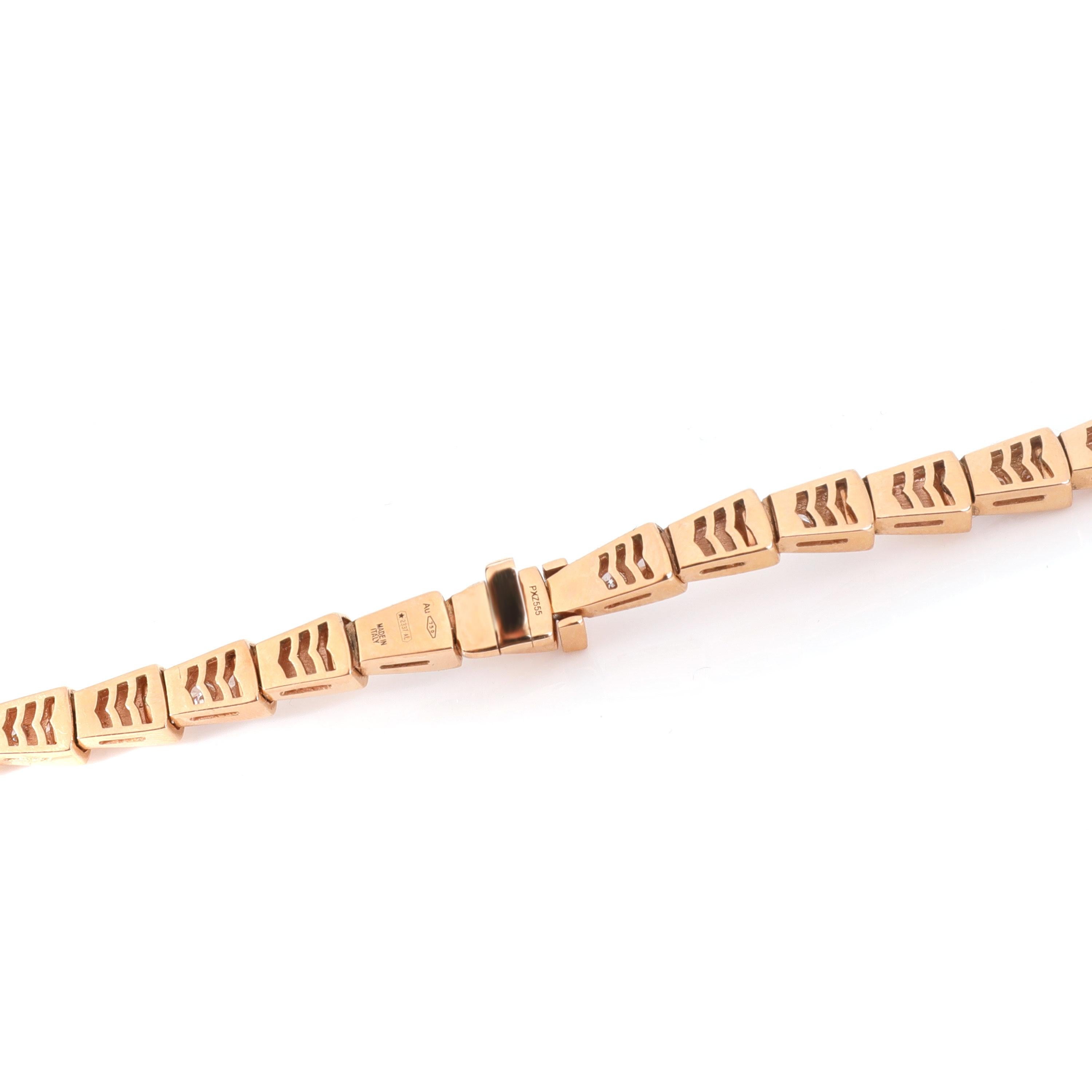Bulgari Serpenti Viper-Diamant-Halskette aus 18 Karat Roségold 3