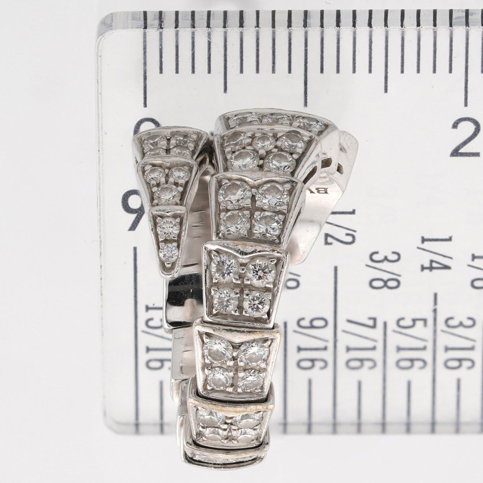 BULGARI Serpenti Viper Diamond White Gold Medium Ring Box For Sale 1