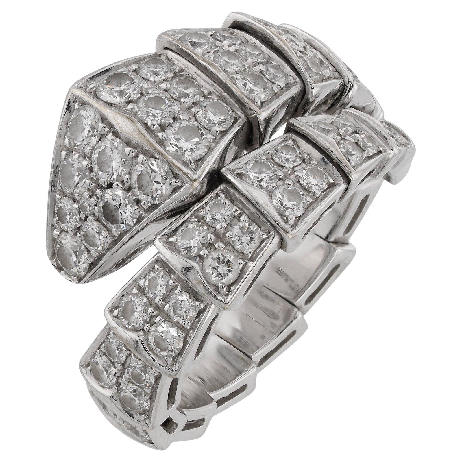 BULGARI Serpenti Viper Diamond White Gold Medium Ring Box