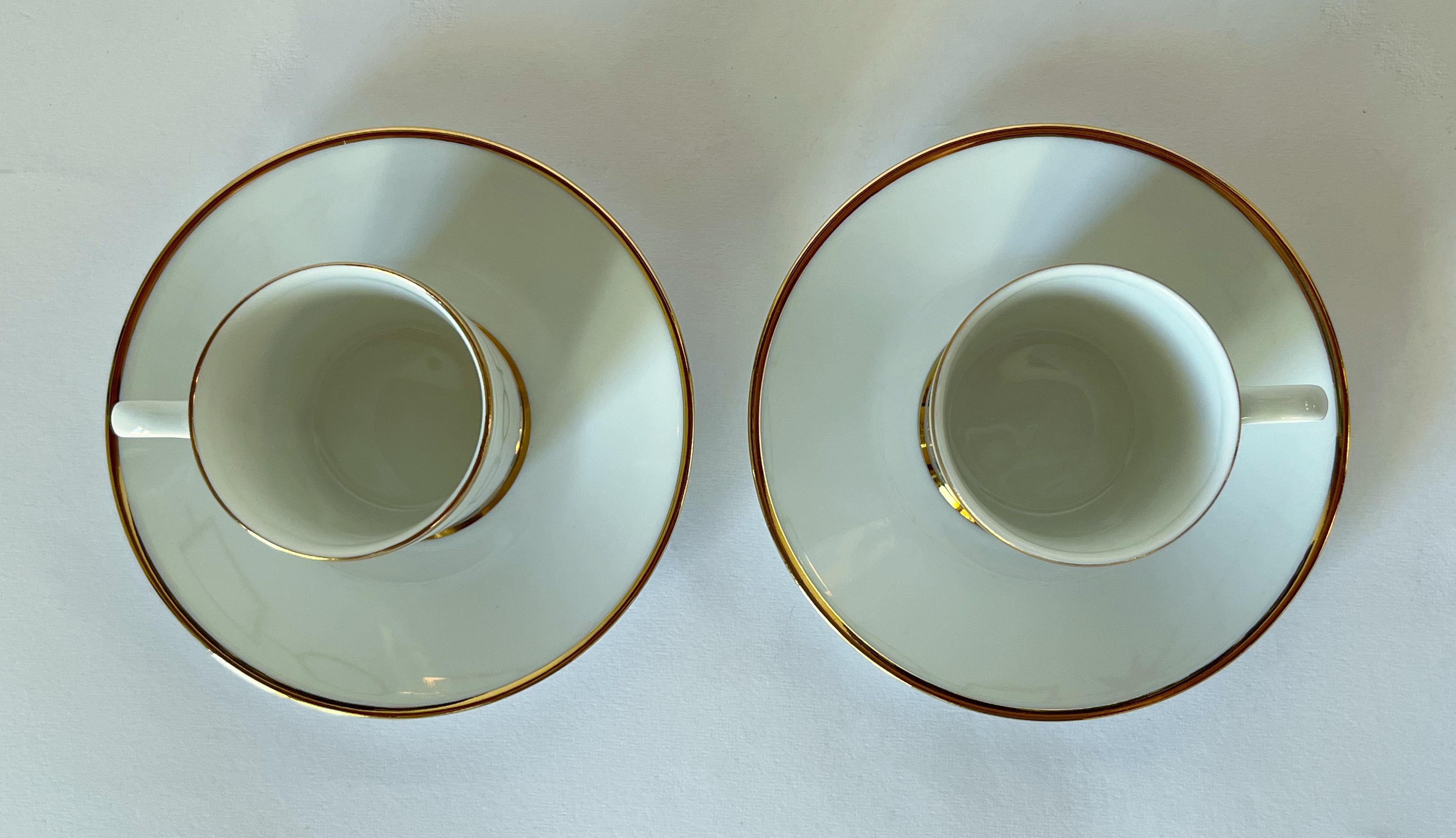 Bulgari Set de 2 tazas y platillos para café espresso Porcelana en venta