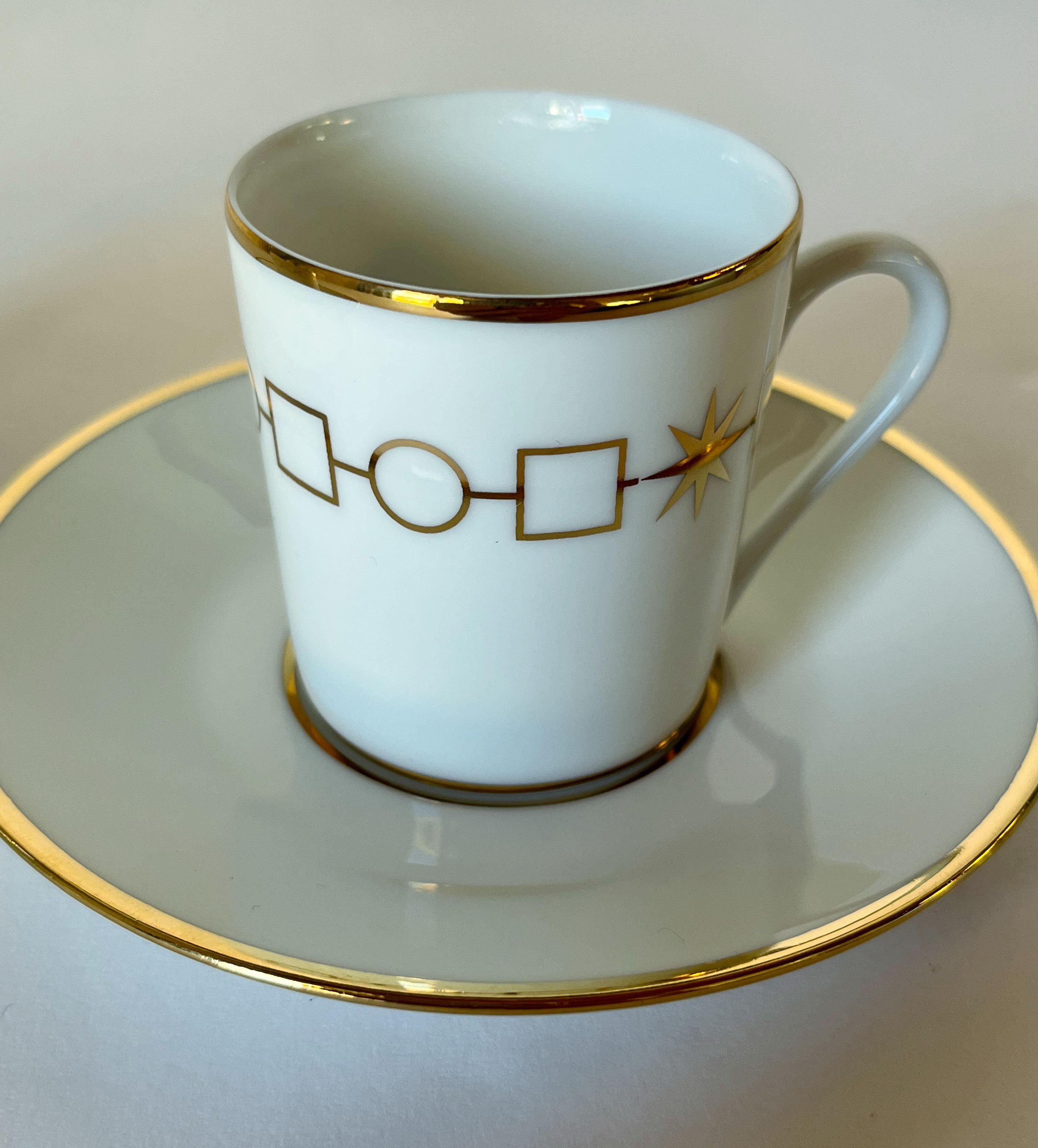 Bulgari Set de 2 tazas y platillos para café espresso en venta 2