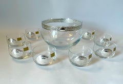 Bulgari Silver Crystal Punch Set