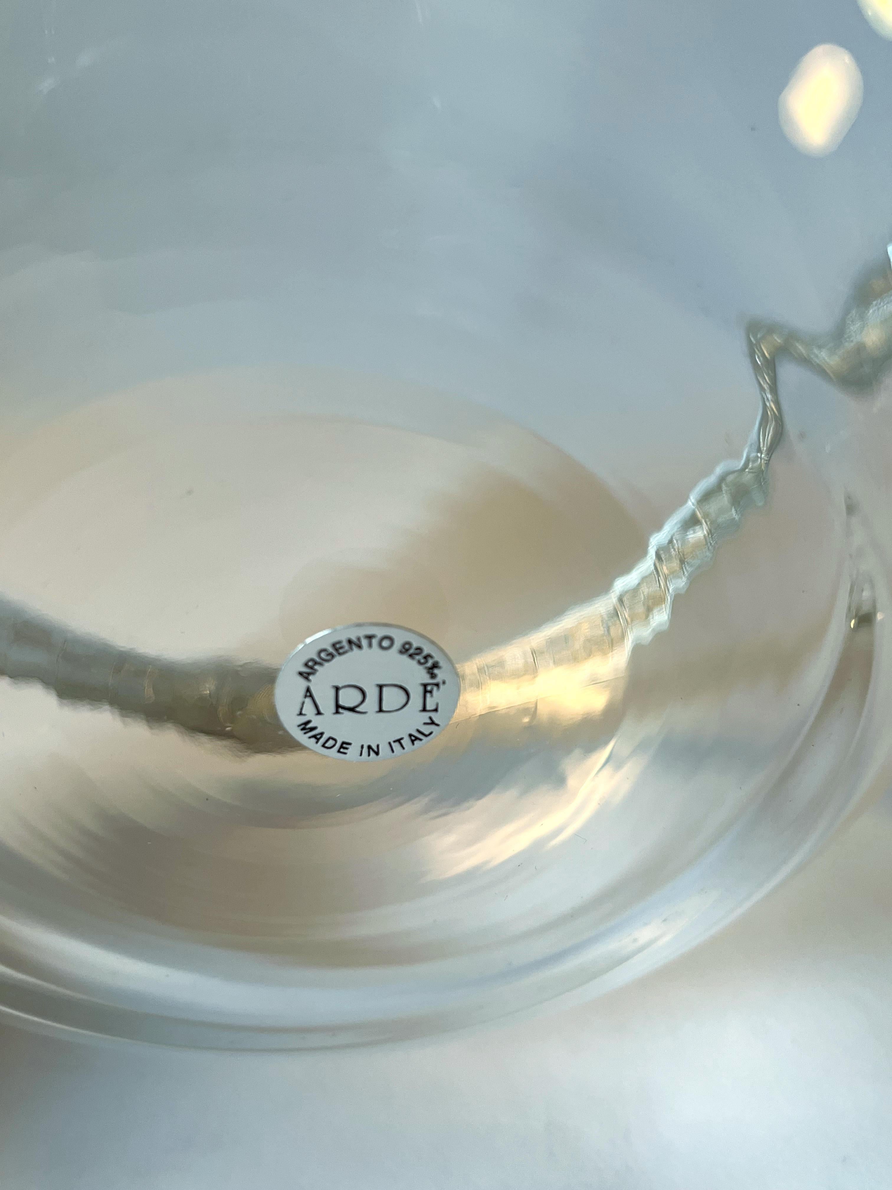 Juego de puñetazos de cristal de plata Bulgari en venta 3