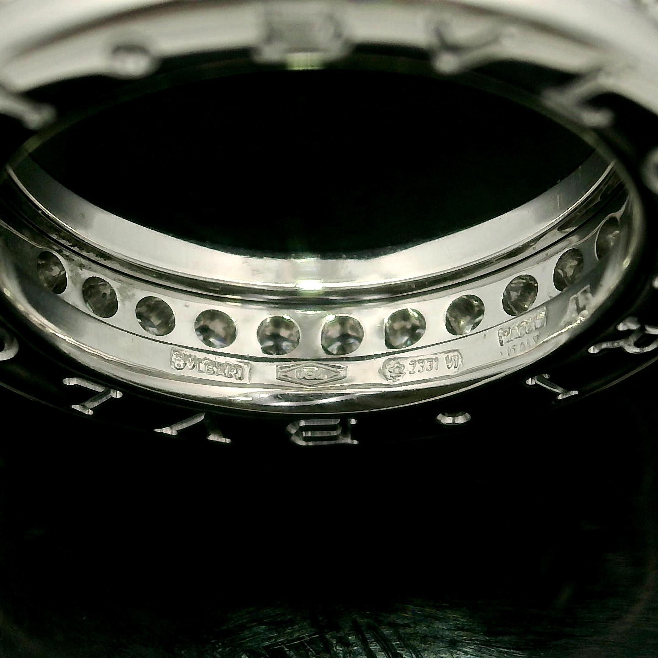 Bulgari Solid 18k White Gold Diamond B.Zero1 4.8mm Wide Band Ring sz3 For Sale 2