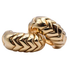 Bulgari 'Spiga' 18k Gold Earrings, circa 1980