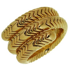 Bulgari Spiga 3-Row Yellow Gold Small Bracelet