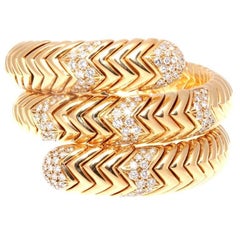 Bulgari - Collection Spiga - Bracelet en or et diamants