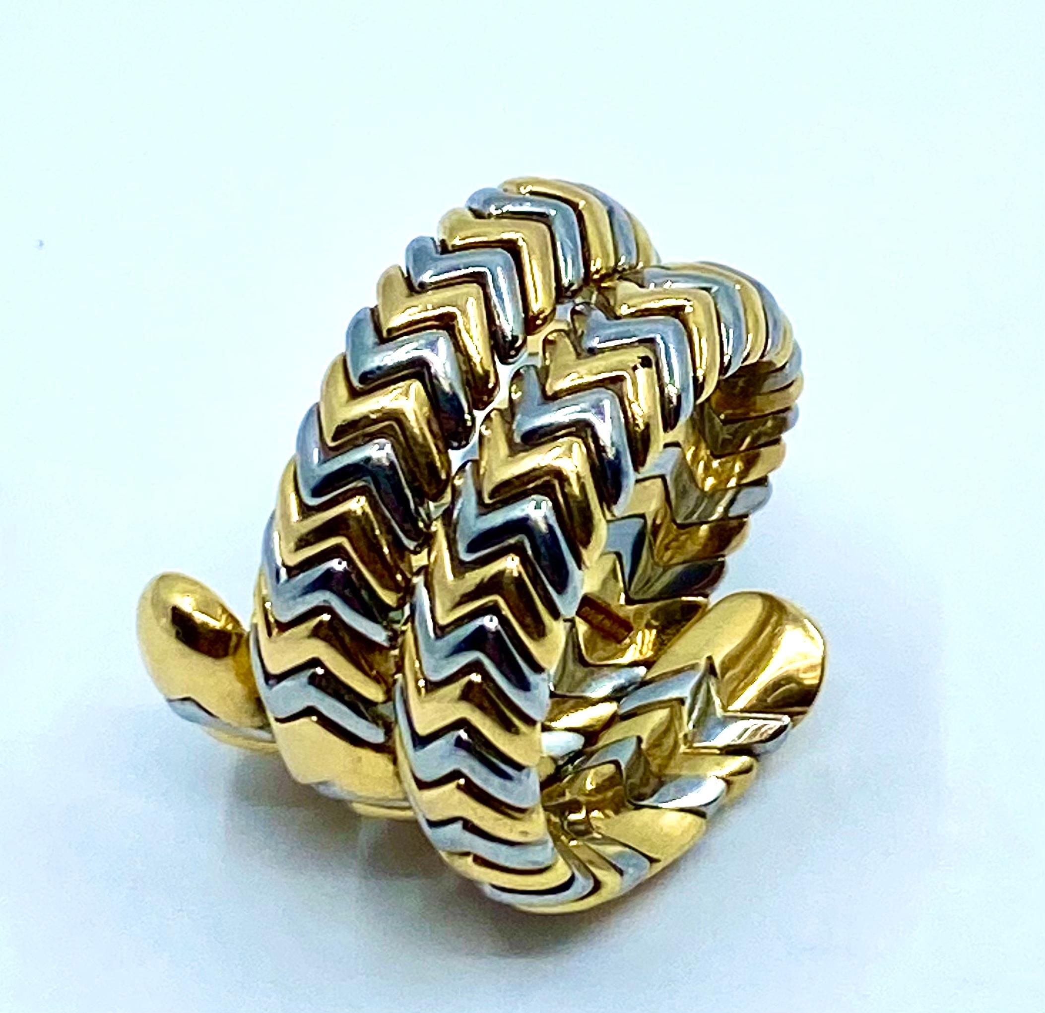 Bulgari Spiga Collection Two Tone Gold  Ring 1