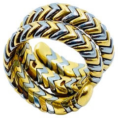 Bulgari Spiga Kollektion Zweifarbiges Gold  Ring