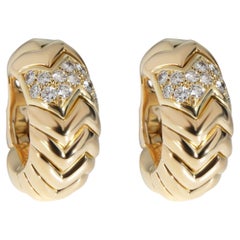 Bulgari Boucles d'oreilles Spiga en or jaune 18 carats avec diamants (1,20 ct. pt.)
