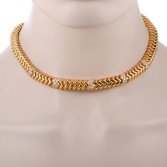 Bulgari Spiga Diamond Rose Gold Necklace