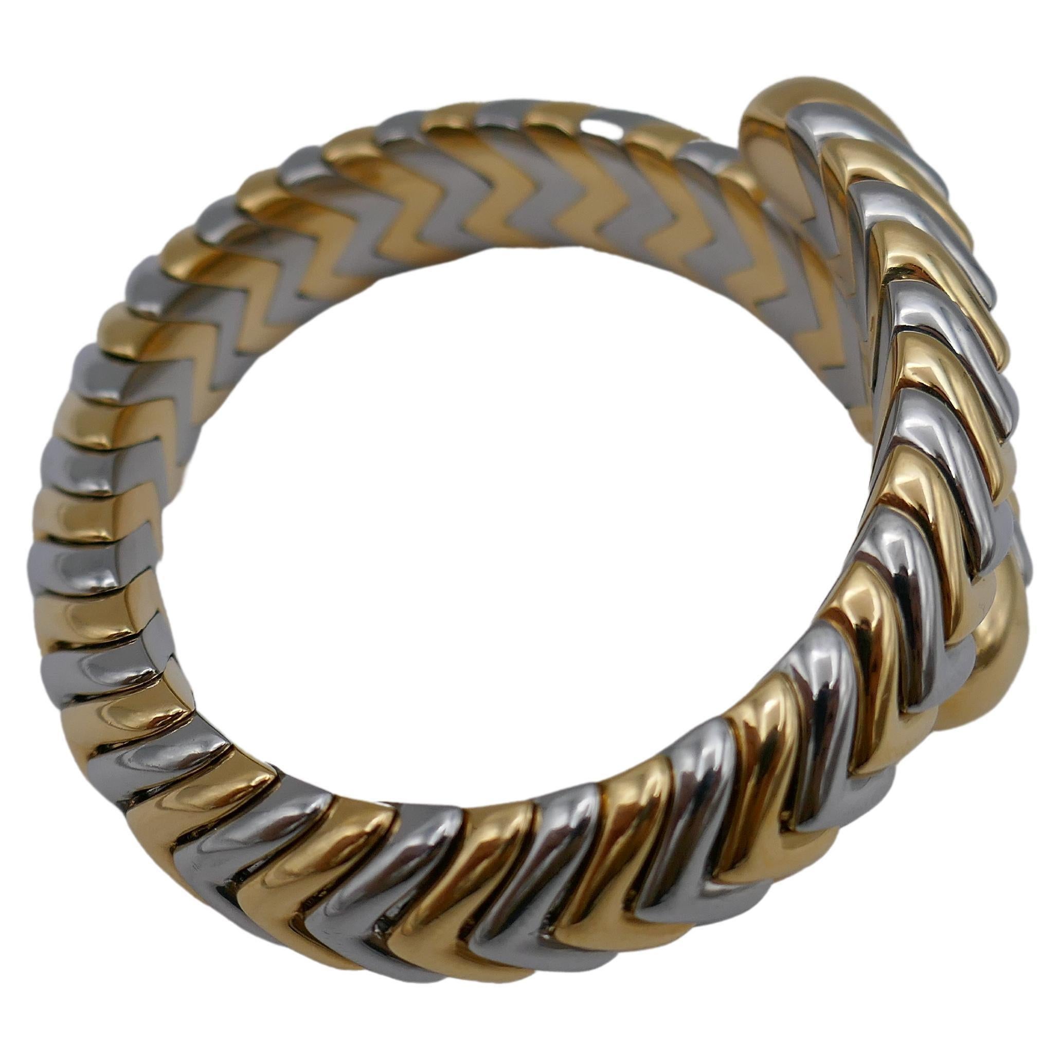 Women's Bulgari Spiga Gold Stainless Steel Bracelet