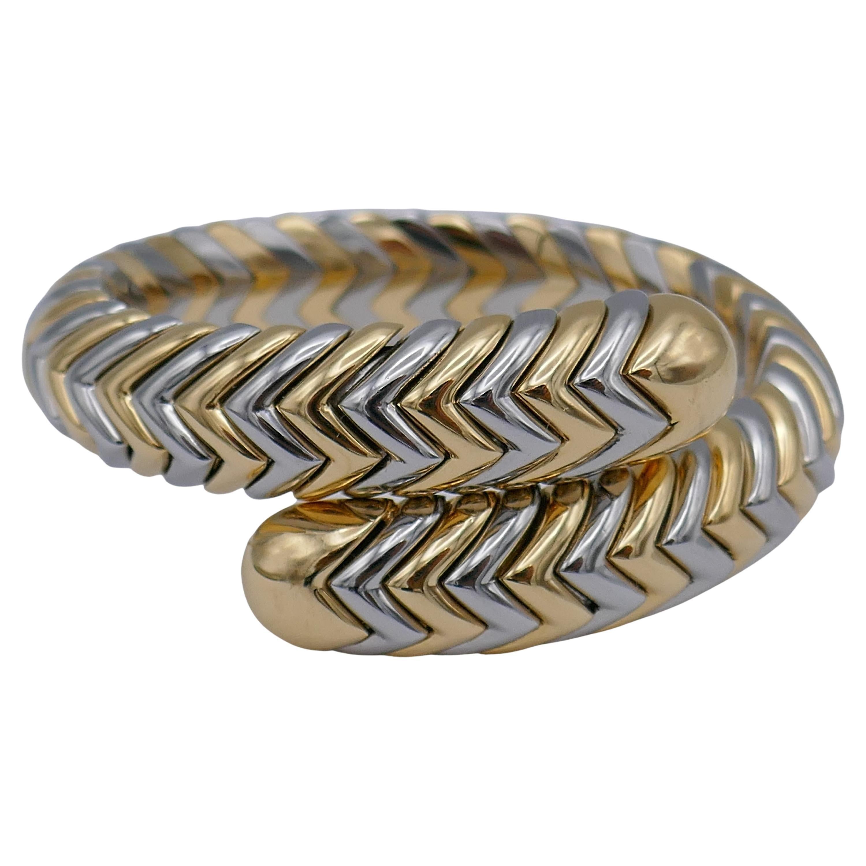Bulgari Spiga Gold Stainless Steel Bracelet