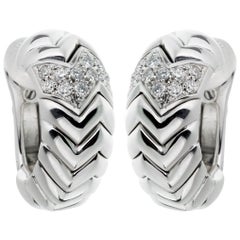 Bulgari Spiga White Gold Diamond Earrings